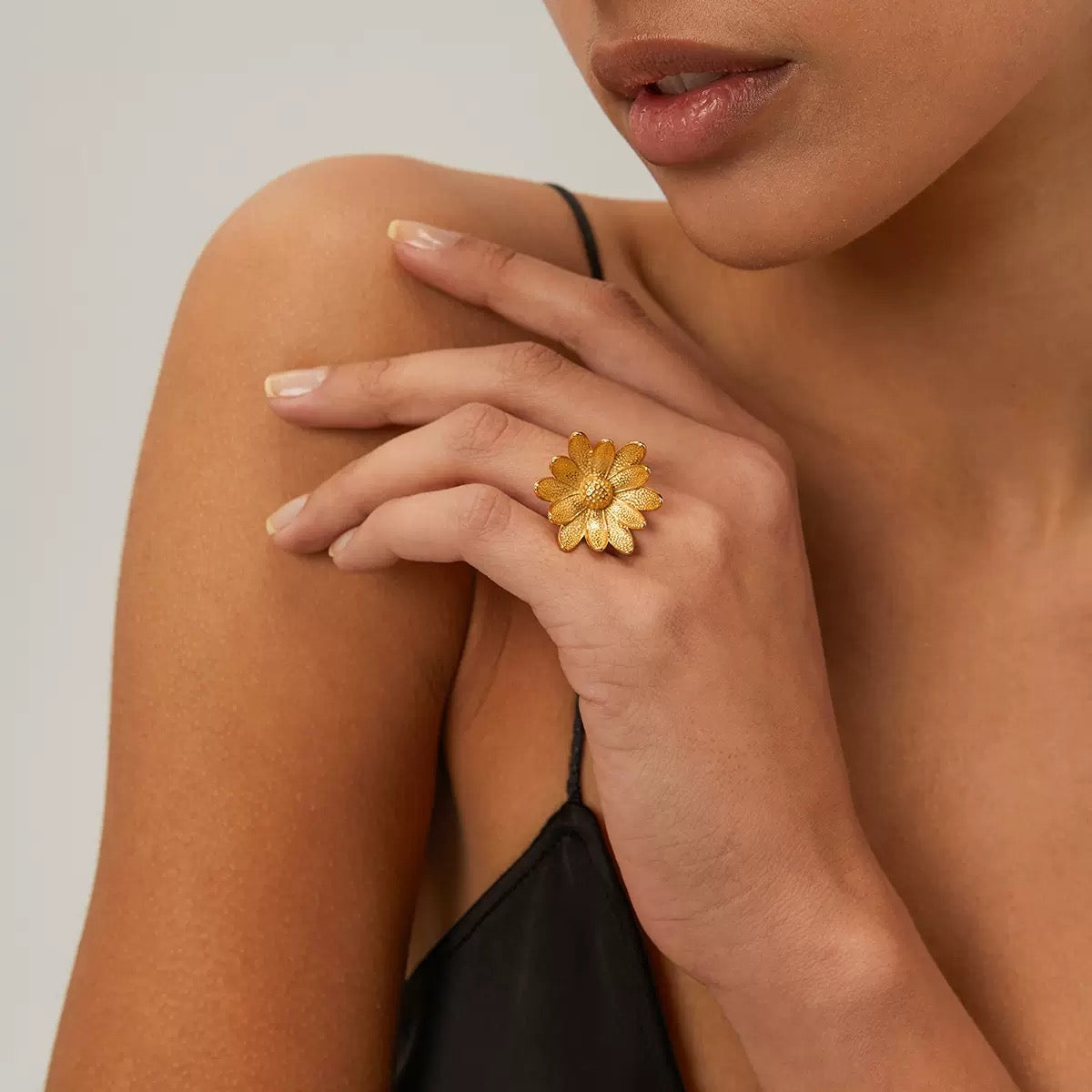 Golden Sunflower-Ring/Earrings